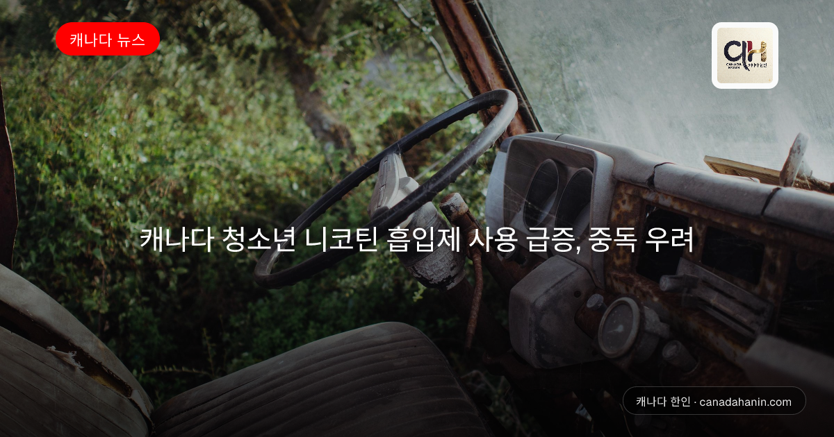 캐나다 청소년 니코틴 흡입제 사용 급증, 중독 우려