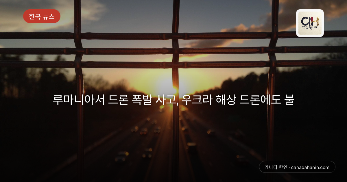 루마니아서 드론 폭발 사고, 우크라 해상 드론에도 불
