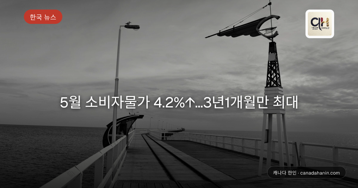  5월 소비자물가 4.2%↑…3년1개월만 최대