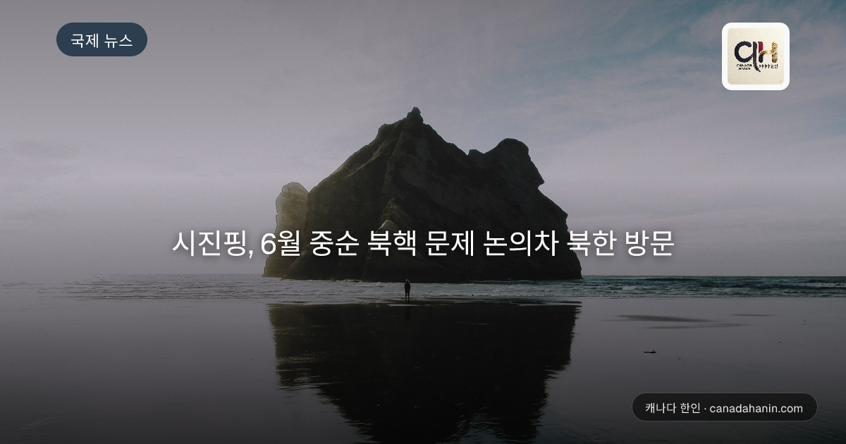 시진핑, 6월 중순 북핵 문제 논의차 북한 방문