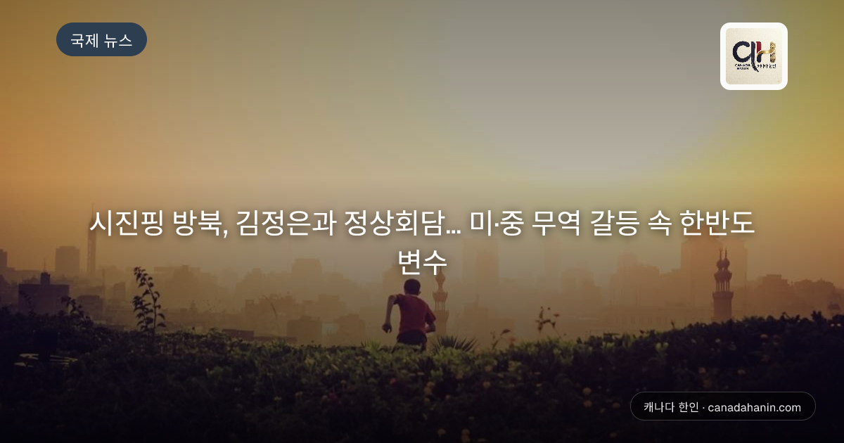 시진핑 방북, 김정은과 정상회담... 미·중 무역 갈등 속 한반도 변수